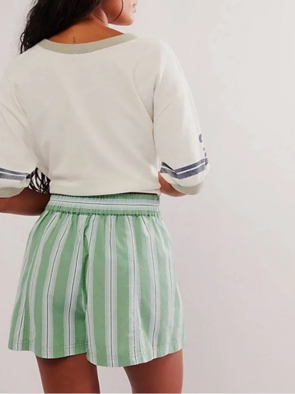 Free People Striped Pull-On Shorts - Picture 3 of 7